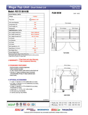 Turbo Air PST-72-30-N-DS 72 5/8" PRO Series Mega Top Dual Sided Sandwich/Salad Prep Table w/ Refrigerated Base - Donut-Equipment.com