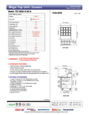 Turbo Air Super Deluxe TST-28SD-12-D2-N 28" 2 Drawer Mega Top Refrigerated Sandwich Prep Table - Donut-Equipment.com