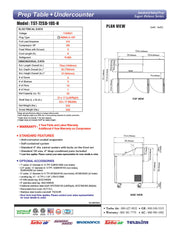 Turbo Air Super Deluxe TST-72SD-10S-N-LW 72" 3 Door Refrigerated Sandwich Prep Table with Left Work Station - Donut-Equipment.com