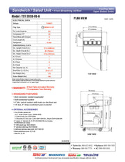 Turbo Air TST-28SD-FB-N 27 1/2" Super Deluxe Sandwich/Salad Prep Table - Donut-Equipment.com