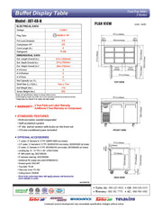 Turbo Air JBT-48-N 47" Stainless Steel Refrigerated Buffet Display Table - Donut-Equipment.com