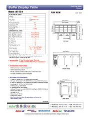 Turbo Air JBT-72-N 71" Stainless Steel Refrigerated Buffet Display Table - Donut-Equipment.com