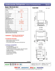 Turbo Air PUR-28-D2-FB-N 27 1/2" W Undercounter Refrigerator w/ 1 Section & 2 Drawers, Front Breathing - Donut-Equipment.com