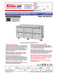Turbo Air TUR-72SD-D6-N 72 1/4" W Undercounter Refrigerator w/ 2 Sections & 6 Drawers - Donut-Supplies.Com