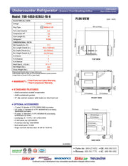 Turbo Air TUR-48SD-D2R(L)-FB-N 48 1/4" W Undercounter Refrigerator w/ 2 Drawers, 1 Door & Front Breathing - Donut-Equipment.com