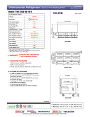 Turbo Air TUR-72SD-D6-FB-N 72 1/4" W Undercounter Refrigerator w/ 3 Sections, 6 Drawers & Front Breathing - Donut-Equipment.com