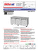 Turbo Air MUR-72-N 72 1/4" W Undercounter Refrigerator w/ 3 Sections & 3 Solid Doors - Donut-Supplies.Com