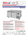 Turbo Air JUR-67D-N J Series 67" Extra Deep Undercounter Refrigerator w/ 2 Drawers & Side Mounted Compressor - Donut-Supplies.Com