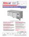 Turbo Air JUF-93D-N J Series 93" Extra Deep Undercounter Freezer w/ 3 Drawers & Side Mounted Compressor - Donut-Supplies.Com