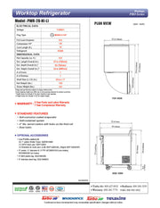 Turbo Air PWR-28-N 27 1/2" Worktop Refrigerator w/ 1 Section - Donut-Equipment.com