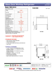 Turbo Air PWR-48-G-N 48 1/4" Worktop Refrigerator w/ 2 Sections, 2 Glass Doors - Donut-Equipment.com