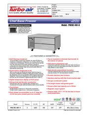 Turbo Air PRCBE-48F-N 48" PRO Series Chef Base Freezer w/ (2) Drawers - 115v - Donut-Equipment.com