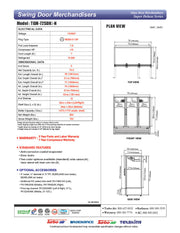 Turbo Air TGM-72SDHB-N 78" Black Super Deluxe Three Section Glass Door Merchandiser – (3) Left/Right Hinge Doors, 115v - Donut-Equipment.com