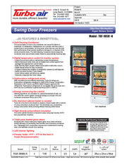 Turbo Air TGF-10SD-N 25 3/4" White Super Deluxe Countertop Display Freezer – (1) Swing Door, LED Interior Lighting, 115v - Donut-Equipment.com
