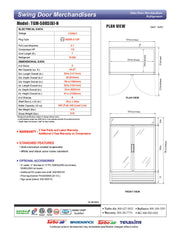 Turbo Air TGM-50RS-N 56" Two Section Glass Door Merchandiser - (2) Left/Right Hinge Doors, White, 115v - Donut-Equipment.com