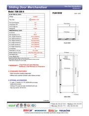 Turbo Air TGM-35R-N 41" Series Two Section Glass Door Merchandiser - (2) Sliding Doors, White, 115v - Donut-Equipment.com