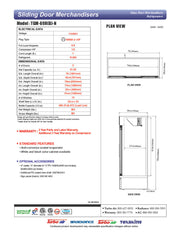 Turbo Air TGM-69RB-N 78" Black Three Section Glass Door Merchandiser Refrigerator – (3) Swing Doors, LED Lighting, 115v - Donut-Equipment.com
