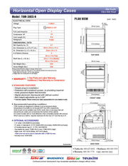 Turbo Air TOM-30SS-N 28 1/8" Horizontal Open Air Cooler w/ (3) Levels, 115 - Donut-Equipment.com