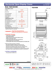 Turbo Air TBA49-50N-W 49" White Horizontal Refrigerated Open Display Merchandiser w/ (2) Shelves, 115v - Donut-Equipment.com