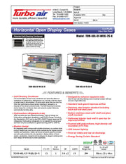 Turbo Air TOM-60L-UF-W-2S-N 58 3/4" White Low Profile Horizontal Open Air Cooler w/ (2) Levels – Ultra Front Merchandiser, 115v - Donut-Equipment.com