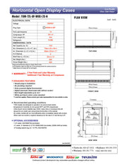 Turbo Air TOM-72L-UF-W-2S-N 70 3/4" White Low Profile Horizontal Open Air Cooler w/ (2) Levels – Ultra Front Merchandiser, 220v/1ph - Donut-Equipment.com