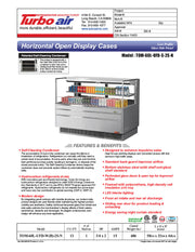 Turbo Air TOM-60L-UFD-S-2S-N 58 3/4" Stainless Steel Low Profile Horizontal Open Air Cooler w/ (2) Levels – Ultra Front Deluxe Merchandiser, 115v - Donut-Equipment.com