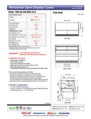 Turbo Air TOM-60L-UFD-S-2S-N 58 3/4" Stainless Steel Low Profile Horizontal Open Air Cooler w/ (2) Levels – Ultra Front Deluxe Merchandiser, 115v - Donut-Equipment.com