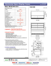 Turbo Air TOM-60L-UFD-S-3S-N 58 3/4" Stainless Steel Low Profile Horizontal Open Air Cooler w/ (3) Levels – Ultra Front Deluxe Merchandiser, 115v - Donut-Equipment.com