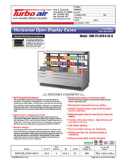 Turbo Air TOM-72L-UFD-S-3S-N 70 3/4" Stainless Steel Low Profile Horizontal Open Air Cooler w/ (3) Levels – Ultra Front Deluxe Merchandiser, 220v/1ph - Donut-Equipment.com