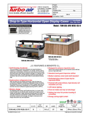 Turbo Air TOM-60L-UFD-W-1SI-N 60" Drop-In Horizontal Open Air Cooler w/ (1) Level – White Exterior, 115v - Donut-Equipment.com