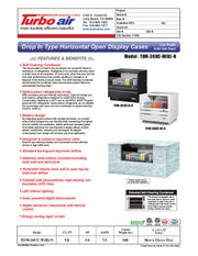 Turbo Air TOM-36UC-W-N 36 1/4" Horizontal Open Air Cooler w/ (1) Level – White Exterior, 115v - Donut-Equipment.com