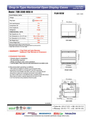 Turbo Air TOM-36UC-W-N 36 1/4" Horizontal Open Air Cooler w/ (1) Level – White Exterior, 115v - Donut-Equipment.com