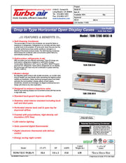 Turbo Air TOM-72UC-W-N 72 1/4" Horizontal Open Air Cooler w/ (1) Level – White Exterior, 115v - Donut-Equipment.com