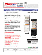 Turbo Air TOM20-60N-W 19 5/8" White Vertical Open Air Cooler – 3 Levels, 115v - Donut-Equipment.com