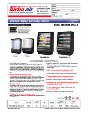 Turbo Air TOM-50MB-SP-N 50 7/8" Vertical Open Air Cooler w/ (4) Levels – Black Exterior, 115v - Donut-Equipment.com