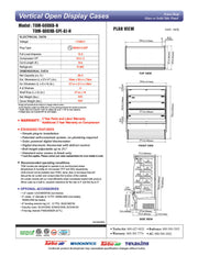 Turbo Air TOM-60DXB-SP-N 60" Black Extra Deep Vertical Open Air Cooler w/ Solid Side Panels, (5) Levels, 115v - Donut-Equipment.com