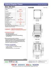 Turbo Air TIOM-36SS-N 39 3/8" Stainless Steel Vertical Island Open Air Cooler with (4) Levels, 220v/1ph - Donut-Equipment.com