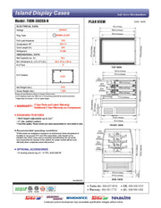 Turbo Air TIOM-36CSB-N 36" Square Island Open Air Cooler w/ (4) Display Shelves, Black Exterior, 220v - Donut-Equipment.com
