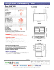 Turbo Air TCGBF-50S-N 49-5/8" Straight Glass Full-Service Freezer Bakery Display Case, 3 Levels, Stainless Steel Exterior, 220v/1ph - Donut-Equipment.com