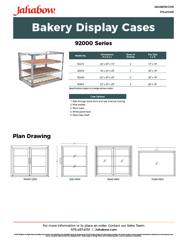 Jahabow 9200 Series 15"L x 20"D x 24"H Countertop Bakery Display Case – Aluminum, Tempered Glass, w/ 2 Shelves, Non-Refrigerated - Donut-Supplies.Com