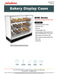 Jahabow BMB Series 75.375"L x 22"D x 50"H Bagel Merchandiser Display Case – Aluminum, Tempered Glass, w/ 3 Fixed Rows, Non-Refrigerated - Donut-Supplies.Com