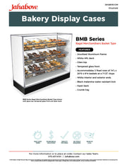 Jahabow BMB Series 31.375"L x 22"D x 50"H Bagel Merchandiser Display Case – Aluminum, Tempered Glass, w/ 3 Fixed Rows, Non-Refrigerated - Donut-Supplies.Com