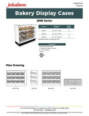Jahabow BMB Series 31.375"L x 22"D x 50"H Bagel Merchandiser Display Case – Aluminum, Tempered Glass, w/ 3 Fixed Rows, Non-Refrigerated - Donut-Supplies.Com