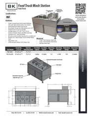 BK Resources Food Truck Wash Station with Legs – 3 Compartment Sink • Hand Wash Sink - Donut-Equipment.com