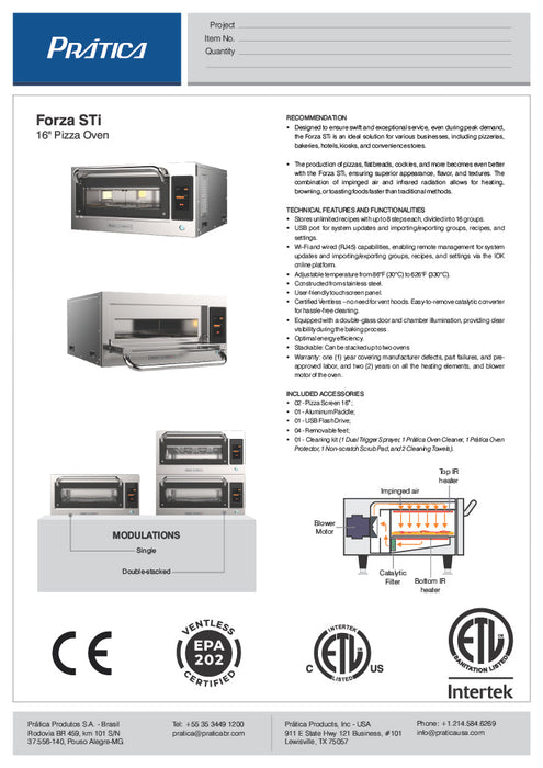 Prática FORZA STI Ventless High-Speed Commercial Rapid Cook Oven, Countertop Design - Donut-Equipment.com