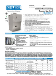 Giles GVH-C Countertop Ventless Recirculating Type 1 Hood System with 1PH Power Receptacle, 208-240V/60Hz/1PH - Donut-Equipment.com
