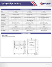Omcan 36" Dry Bakery & Pastry Merchandiser Display Case with 2 Shelves with Curved Front Glass and Rear Sliding Doors With LED Lighting  – 10.4 Cu. Ft. (295L) - Donut-Supplies.Com