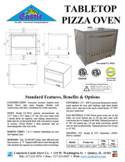 Comstock-Castle CC-PO31 36" Countertop Gas Deck/Pizza Oven, Double Deck, Stainless Steel - Donut-Supplies.Com