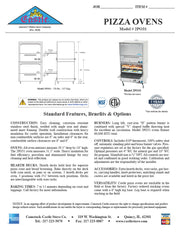 Comstock-Castle 2PO31 36" Gas Deck/Pizza Oven, 4 Deck, Stainless Steel - Donut-Supplies.Com