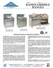 Comstock-Castle 2F330-1.5RB-30B 72" Gas Restaurant Range, 4 Open Burners, 27" Radiant Broiler, 30" Charbroiler, 2 Standard Ovens, Stainless Steel Front, 246,000 BTU - Donut-Supplies.Com
